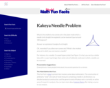 Mudd Math Fun Facts: Kakeya Needle Problem