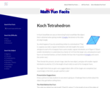 Mudd Math Fun Facts: Koch Tetrahedron