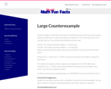 Mudd Math Fun Facts: Large Counterexample