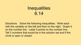 6.14 Inequalities