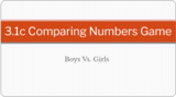 Comparing Numbers: Boys Vs. Girls