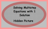 Solving Multistep Equations Hidden Picture