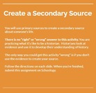 Practice: Create a Secondary Source