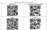 QR Code Decimals Matching/Scavenger Hunt