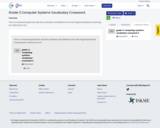 Grade 3 Computer Systems Vocabulary Crossword