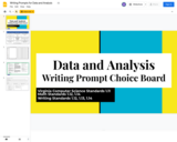 Writing Prompts for Data and Analysis