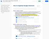How to Organize Google Classroom (2020-2021)