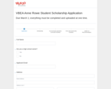 VBEA Anne Rowe Student Scholarship Application