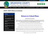 Brunswick County Public Schools Return to Schools plan