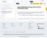 Using a Diffraction Grating to Determine the Wavelength of Light