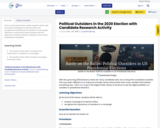Political Outsiders in the 2020 Election with Candidate Research Activity