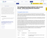 The Trading Game (How to Barter in the Ancient World) - Remix with Reflection Questions