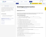 World Religions Review Questions