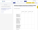 Literature Analysis Assessment Tool Remix: Poetry