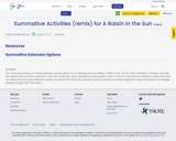 Summative Activities (remix) for A Raisin in the Sun