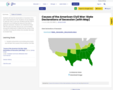 Causes of the American Civil War: State Declarations of Secession (with Map)