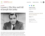 Lesson 3: The Rise and Fall of Joseph McCarthy