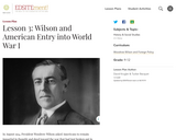 Lesson 3: Wilson and American Entry into World War I