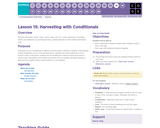 CS Fundamentals 8.15: Harvesting with Conditionals