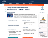 Using Fractions to Compare Amusements Parks By States