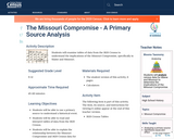The Missouri Compromise - A Primary Source Analysis