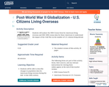 Post-World War II Globalization - U.S. Citizens Living Overseas