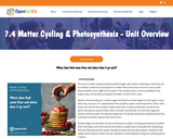 7.4 Matter Cycling & Photosynthesis - Unit Overview