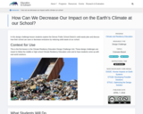 How Can We Decrease Our Impact on the Earth���s Climate at our School?