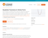 Quadratic Functions in Vertex Form