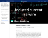 Induced current in a wire