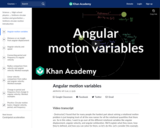 Angular motion variables
