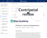 AP Physics 1 review of Centripetal Forces