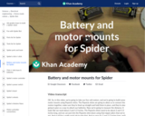 Battery and motor mounts for Spider