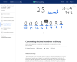 Converting decimal numbers to binary