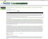 Determination of Chlorophyll in Olive Oil Using the Vernier Spectrometer
