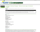 Investigate Chemical Changes - What Are Some Signs of Chemical Change?