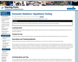 Economic Statistics: Hypothesis Testing