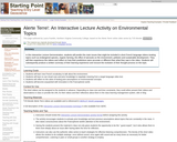 Alerte Terre!: An Interactive Lecture  Activity  on  Environmental Topics