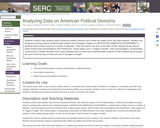 Analyzing Data on American Political Divisions