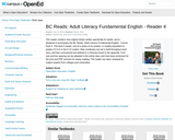BC Reads: Adult Literacy Fundamental English - Reader 4