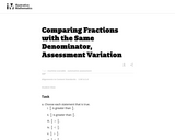 3.NF Comparing Fractions with the Same Denominator, Assessment Variation