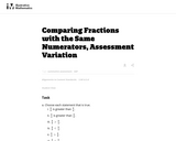 3.NF Comparing Fractions with the Same Numerators, Assessment Variation