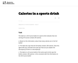 Calories in a sports drink