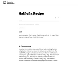 Half of a Recipe