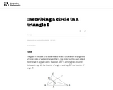 Inscribing a Circle in a Triangle I
