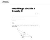 Inscribing a circle in a Triangle II