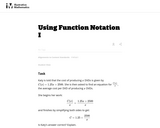 Using Function Notation I
