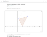 Determinants and Analytic Geometry