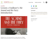 Lesson 1: Faulkner's The Sound and the Fury: Introduction