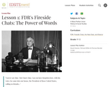 Lesson 1: FDR's Fireside Chats: The Power of Words